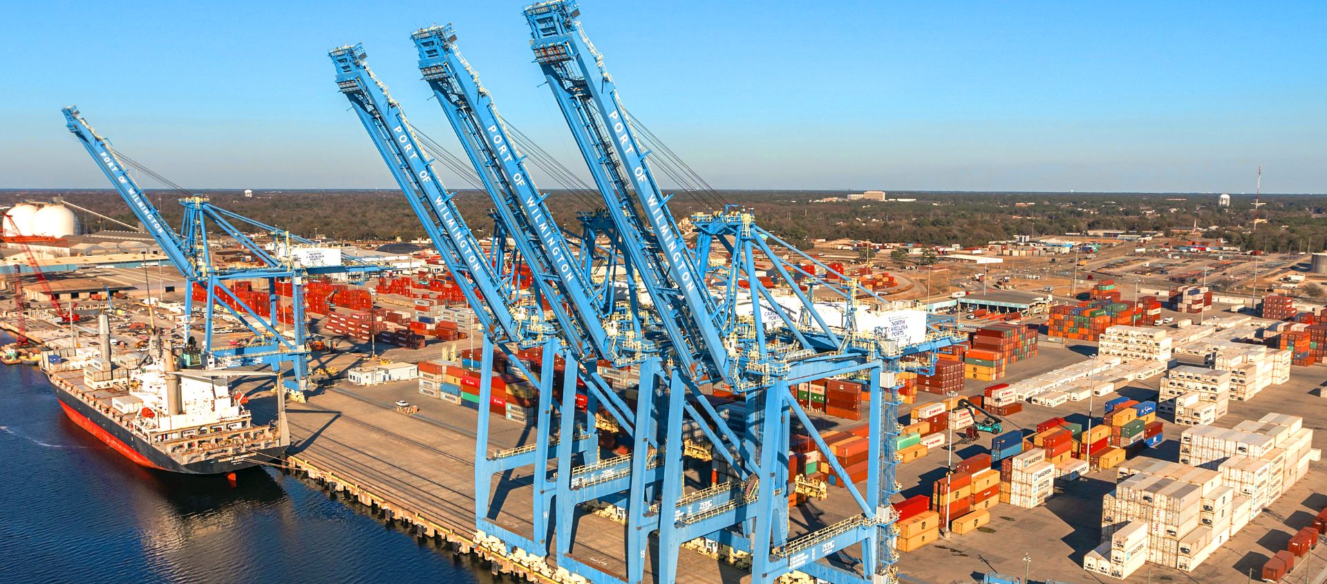 Cranes at the Port of Wilmington
